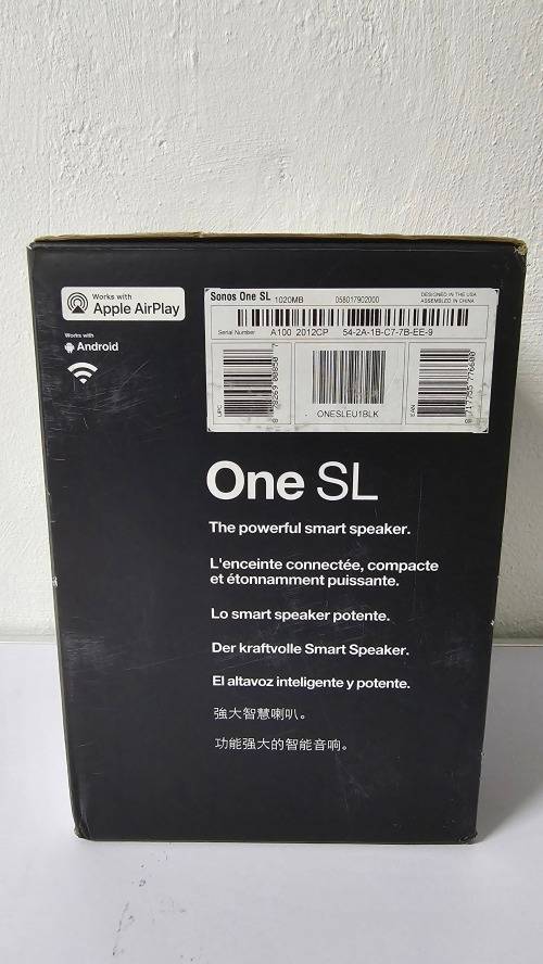 Sonos One SL Ultimate Wireless WiFi Smart Bookshelf Speaker - Black