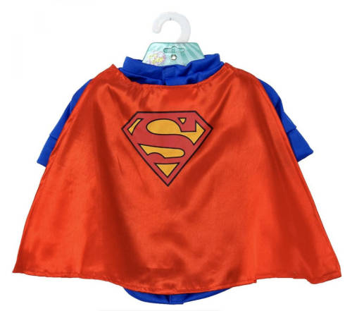 DC Comics Superman Shirt and Cape Pet Costume - L