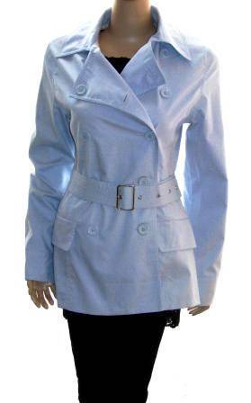 SALE - Baby Blue Short Trench Coat - Size: 32