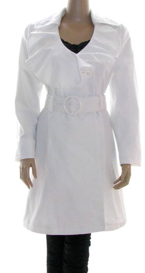 UK Import - Sophisticated Rufflel Trench Coat - Size: 34