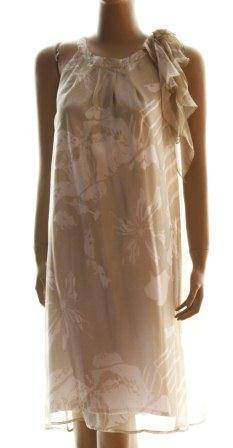 JENNI BUTTON COUTURE- Pure Silk Tie Dress - Size: 34