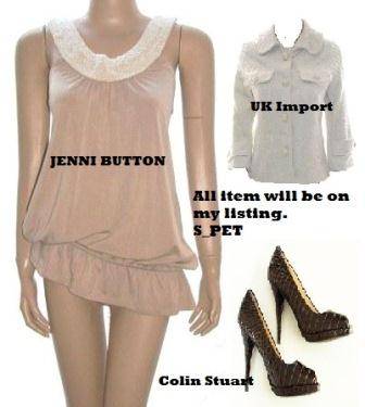 JENNI BUTTON - Nude Cotton Beaded Tunic - Size: 34