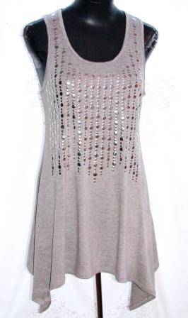 Studded Babydoll Tank Tunic - [Size: 32/34]