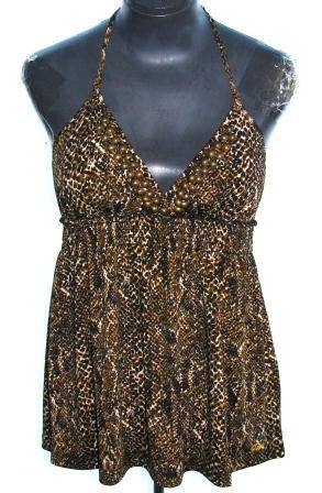Authentic Guess Animal Print Halterneck Top - [Size: 30/32/34]
