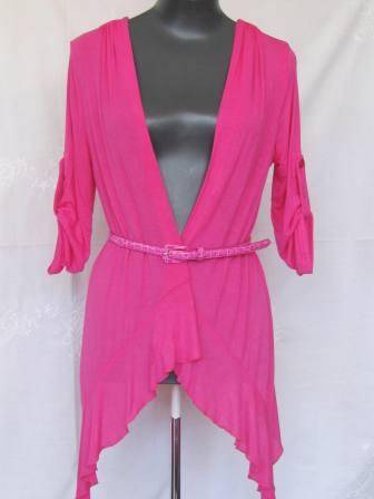 Vibrant Side Drape Cardigan - Size: 32/34