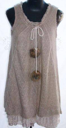 Layered Knit Tunic - Size: 34