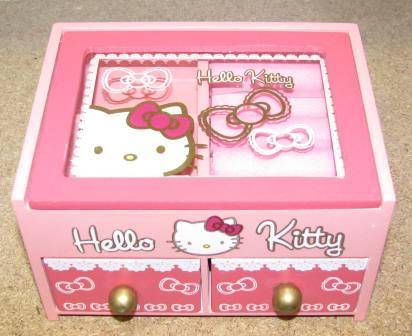 Hello Kitty Wooden 2 Drawers Jewellery Box