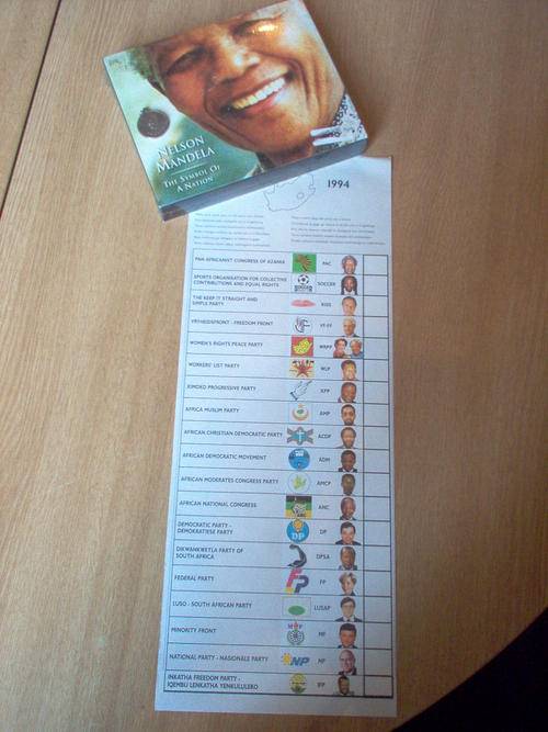 Nelson Mandela CD Rom with 1994 Ballot Paper