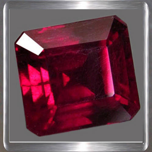 Natural Ruby Red 0.57ct Octagon Cut, Stunning Gemstone