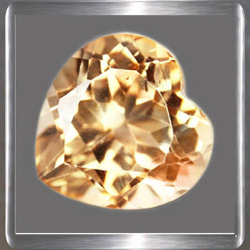 Natural Topaz Light Copper Brown 4.37ct Heart Cut