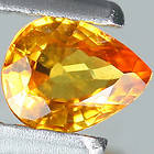 EXQUISITE ORANGY YELLOW  PEAR SHAPED SAPPHIRE  - WEIGHT  3.48 CT