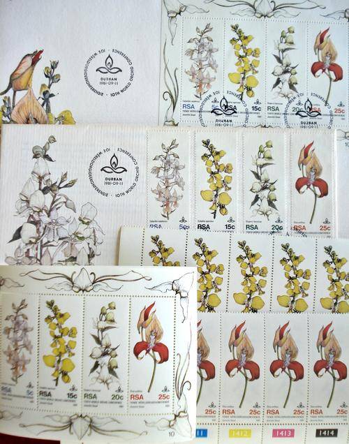 WILD ORCHID CONFERENCE -11TH SEPT 1981 SET OF FDC,MINI SHEETS ETC