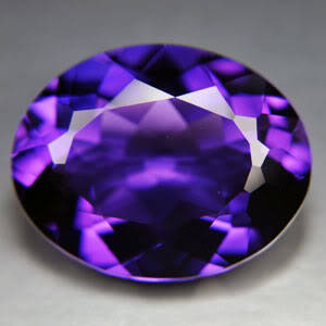 EXQUISITE  DEEP PURPLE AMETHYST OVAL   12.55CT