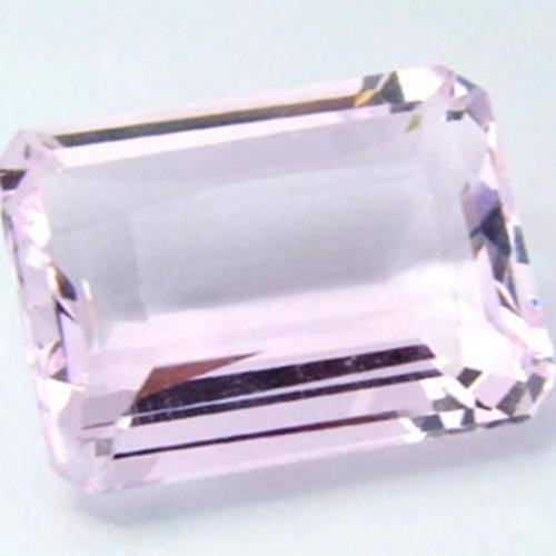 BEAUTIFUL  EMERALD SHAPED KUNZITE -  23.5 ct LAB STONE