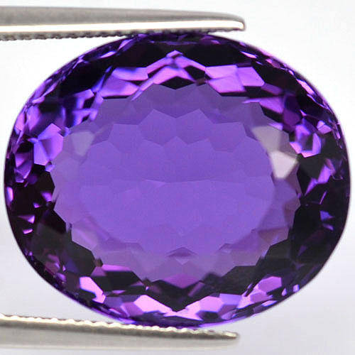 LOVELY OVAL AMETHYST  20.29 CT  DEEP PURPLE  - BRAZIL