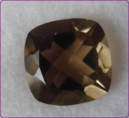 LOVELY SMOKEY QUARTZ  3.93CT  CUSHIONCUT