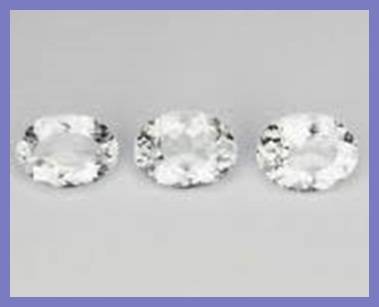 LOVELY  OVAL GOSHENITES   (3)  OVAL  2.76 CT