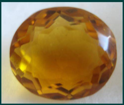 BEAUTIFUL  GOLDEN CITRINE  OVAL  FACET   8.01 CT