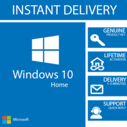 Microsoft Windows 10 Home (32/ 64bit) Genuine License Activation Key