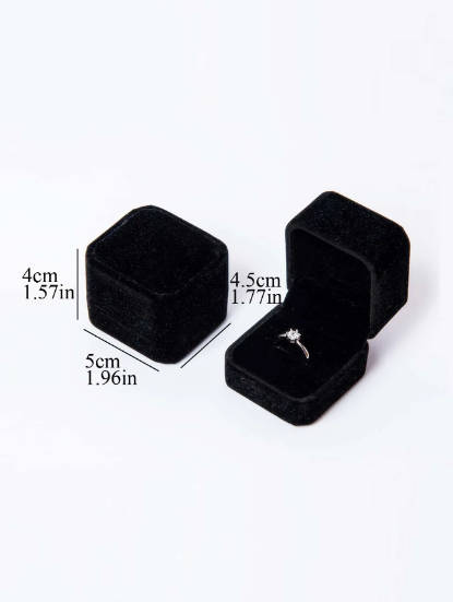 CLEARANCE SALE!!! 50% OFF Black Square Shaped Ring Storage Box