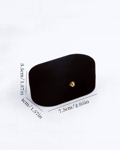 Black Oval Shaped Ring Storage Box