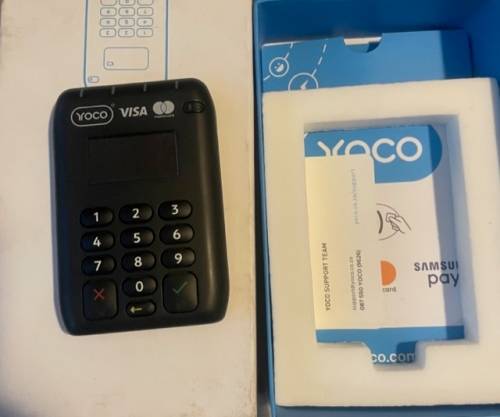 Yoco Pro card machine + Yoco stand