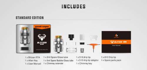 Blitzen RTA (Black) *CRAZY SALE* Vape Tank