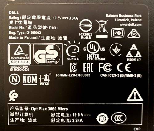 Dell Optiplex 3060 8th Gen i5 MFF PC
