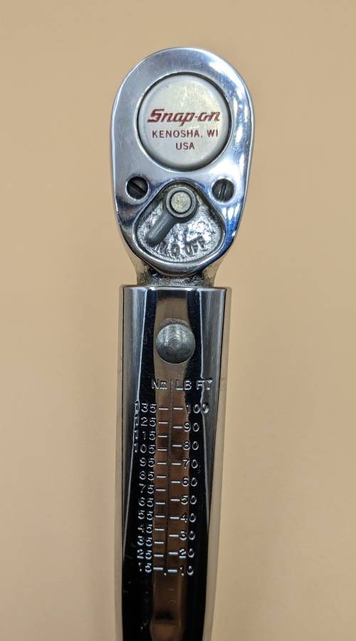 Snap-on 3/8` drive Torque Wrench QJR2100E 15 to 100 ft.lbs