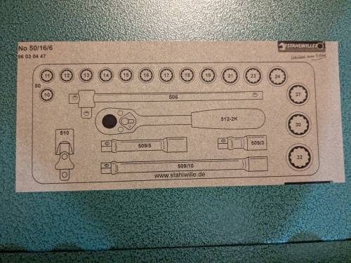 Stahlwille 1/2 inch drive set  Code 96030447