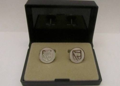 Pair Mens Silver-Plated Cufflinks : Standard Bank