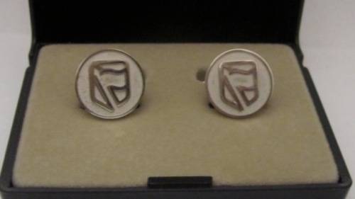 Pair Mens Silver-Plated Cufflinks : Standard Bank