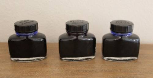 Parker Quink - Fountain Pen Ink Refills x3 - all for one bid !!