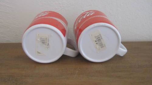 Set of 2 Coca Cola, Coke Plastic Mugs / Cups