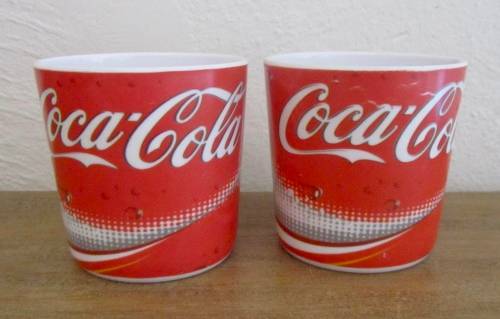 Set of 2 Coca Cola, Coke Plastic Mugs / Cups