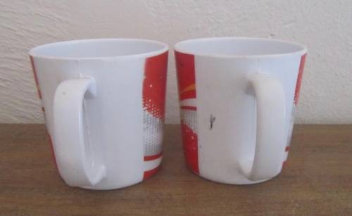 Set of 2 Coca Cola, Coke Plastic Mugs / Cups