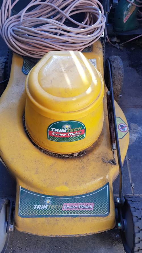 3 in package, includes electric mower/mulcher, blower and weed eater, all electric