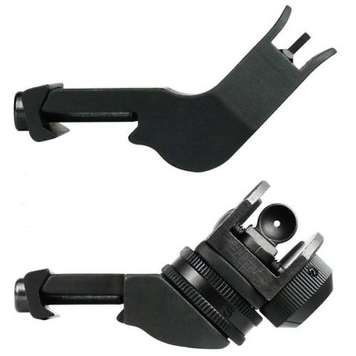 Rifle sights / Backup Front and Rear 45 Degree Rapid Transition BUIS Side Iron Sight Lowprofile Set