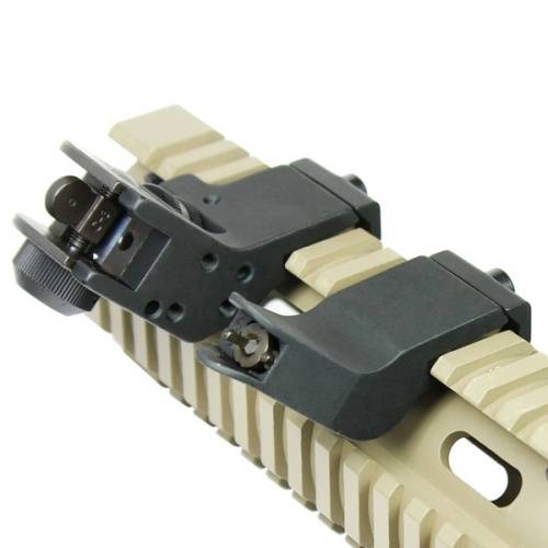 Rifle sights / Backup Front and Rear 45 Degree Rapid Transition BUIS Side Iron Sight Lowprofile Set