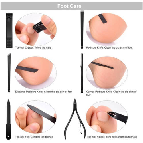 Nail Clipper set / Manicure Pedicure set With Leather Case 16pcs `Local stock`