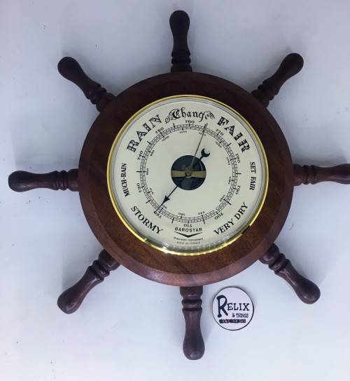 SHIPWHEEL BAROMETER 310mm Dia