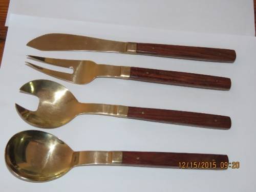 Beautiful Retro Knife and Fork Salad Set - See shipping in description