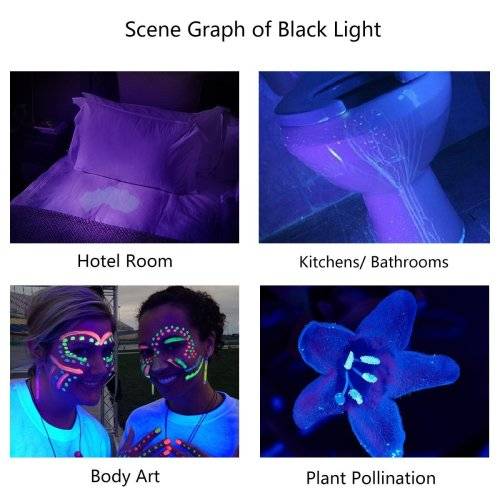 Escolite UV Flashlight Black Light, 51 LED 395 nM Ultraviolet Blacklight Detector