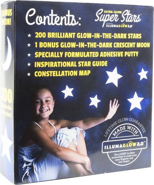 Kangaroo's Ultra Glow in the Dark Stars; 200 Count w/ Bonus Moon