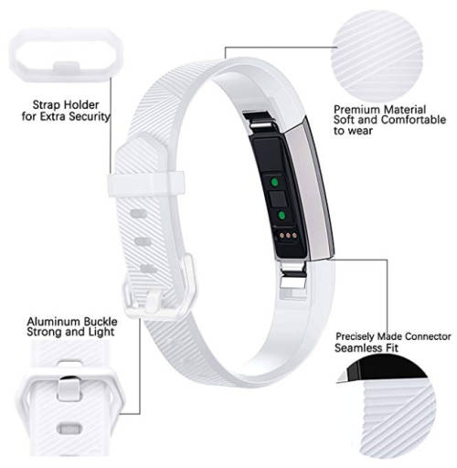 Replacement Accessories Bands for Fitbit Alta/Alta HR and Fitbit Ace -White SMALL