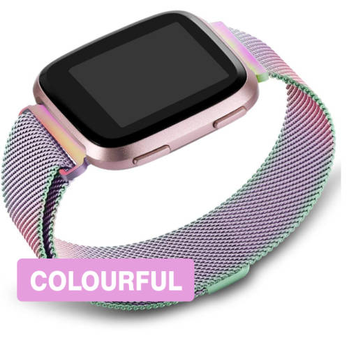 CHOOSE YOUR COLOUR Fitbit Versa Milanese Straps / Bands,Stainless Steel Milanese Metal Mesh Bracelet