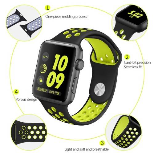 CHOOSE YOUR COLOUR Apple Watch Bands 38mm 42mm, Silicone strap band for iWatch series 1/2/3