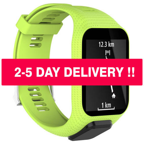 TomTom watch strap band Runner 2 3/Spark/Spark 3/Golfer 2/Adventurer + Screen Protectors GREEN