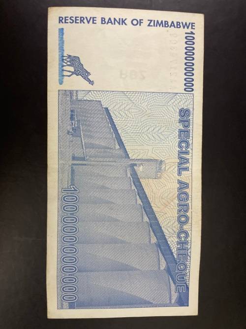Zimbabwe agro-cheque $100 billion dollars decent condition