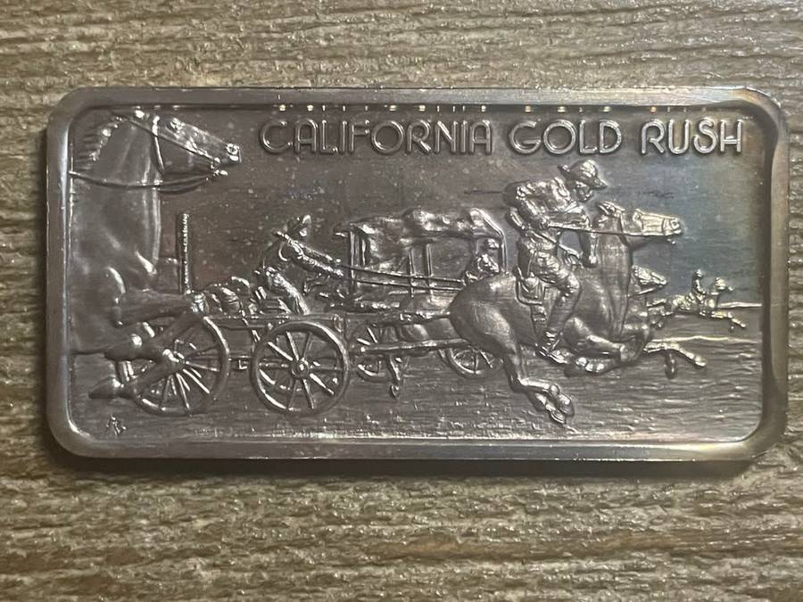 Silver 1 oz *** California Gold Rush *** 1976 Hamilton Mint do your research